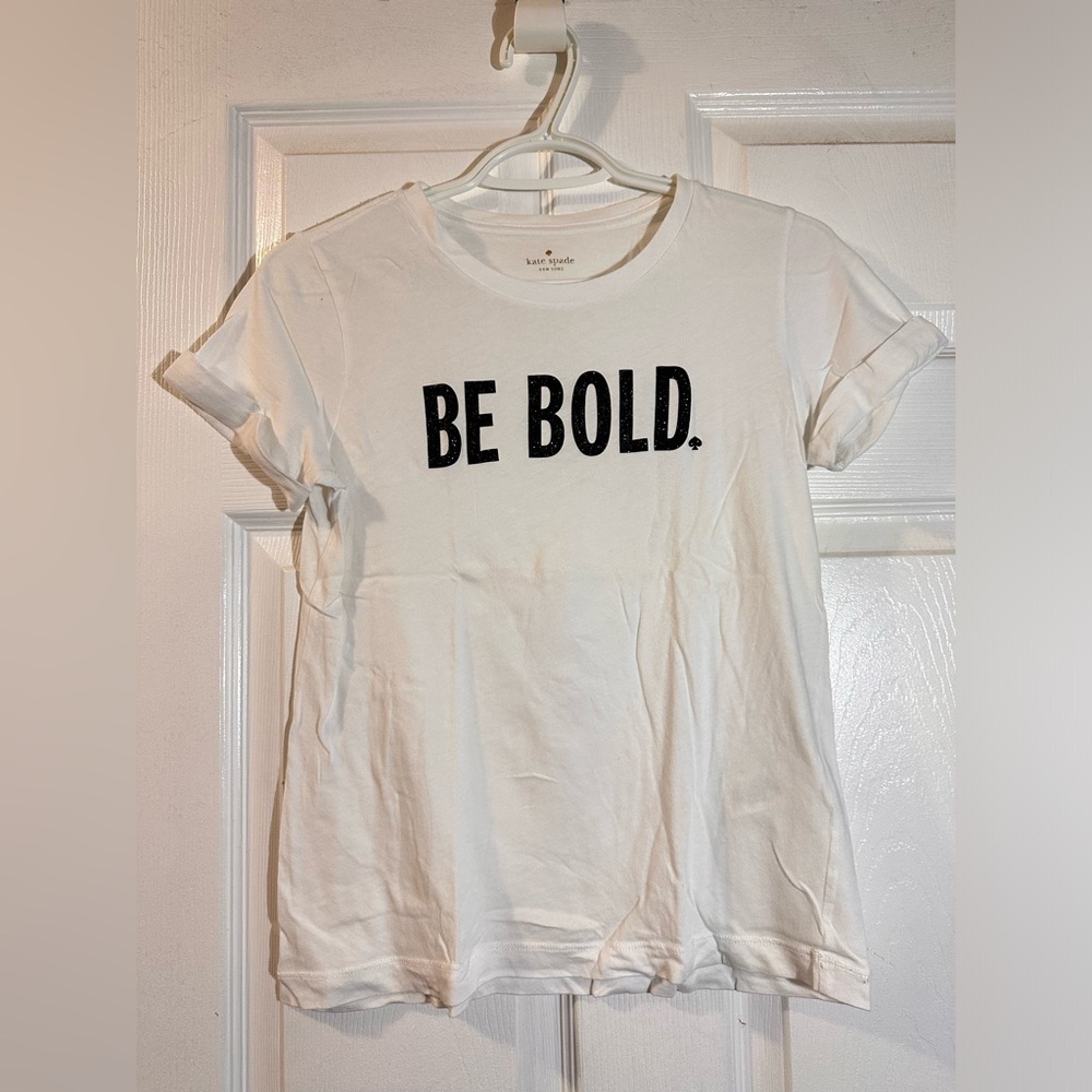 Kate Spade White 'Be Bold' T-Shirt